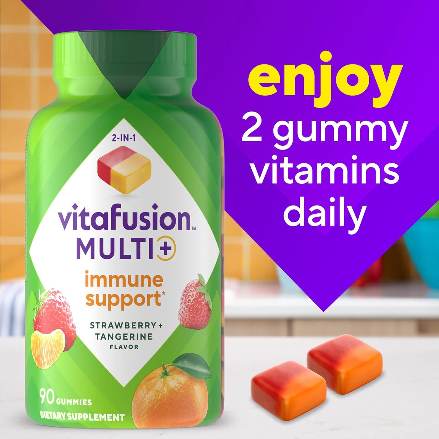image:imageVitafusion Multi Immune Support 2in1 Benefits amp Flavors Adult Gummy Vitamins with Vitamin C Zinc Daily Multivitamins 90 Count