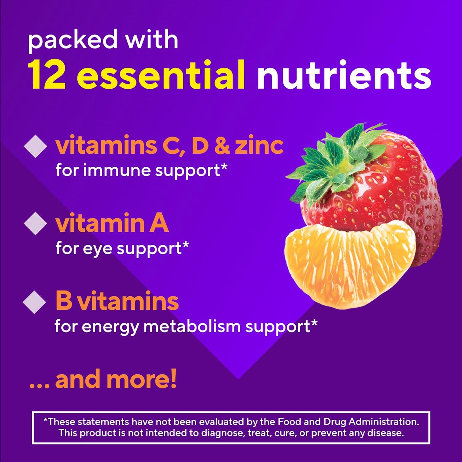 image:imageVitafusion Multi Immune Support 2in1 Benefits amp Flavors Adult Gummy Vitamins with Vitamin C Zinc Daily Multivitamins 90 Count