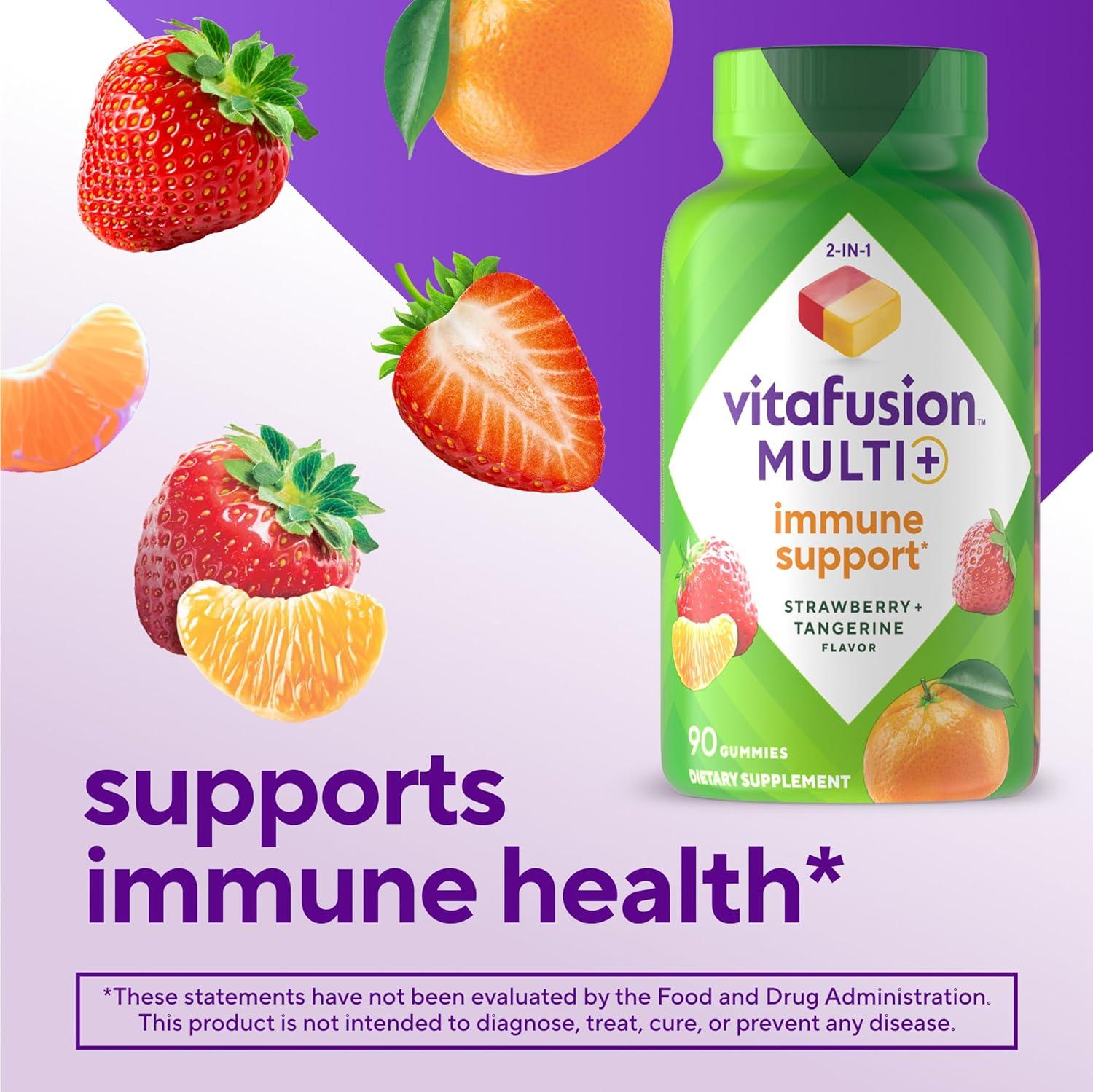 image:imageVitafusion Multi Immune Support 2in1 Benefits amp Flavors Adult Gummy Vitamins with Vitamin C Zinc Daily Multivitamins 90 Count