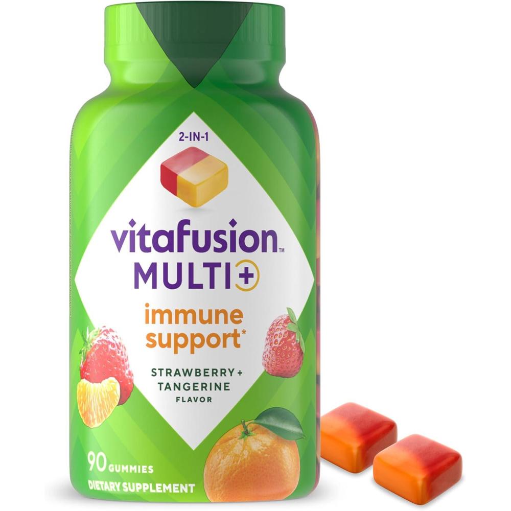 image:imageVitafusion Multi Immune Support 2in1 Benefits amp Flavors Adult Gummy Vitamins with Vitamin C Zinc Daily Multivitamins 90 Count