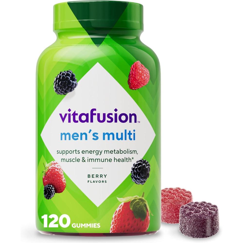 image:imagevitafusion Adult Gummy Vitamin Supplement for Men Berry Flavored A C D E B6 B12 Daily 120 Count 60 Day SupplyNew Version 120 count  10 ACE Vitamins