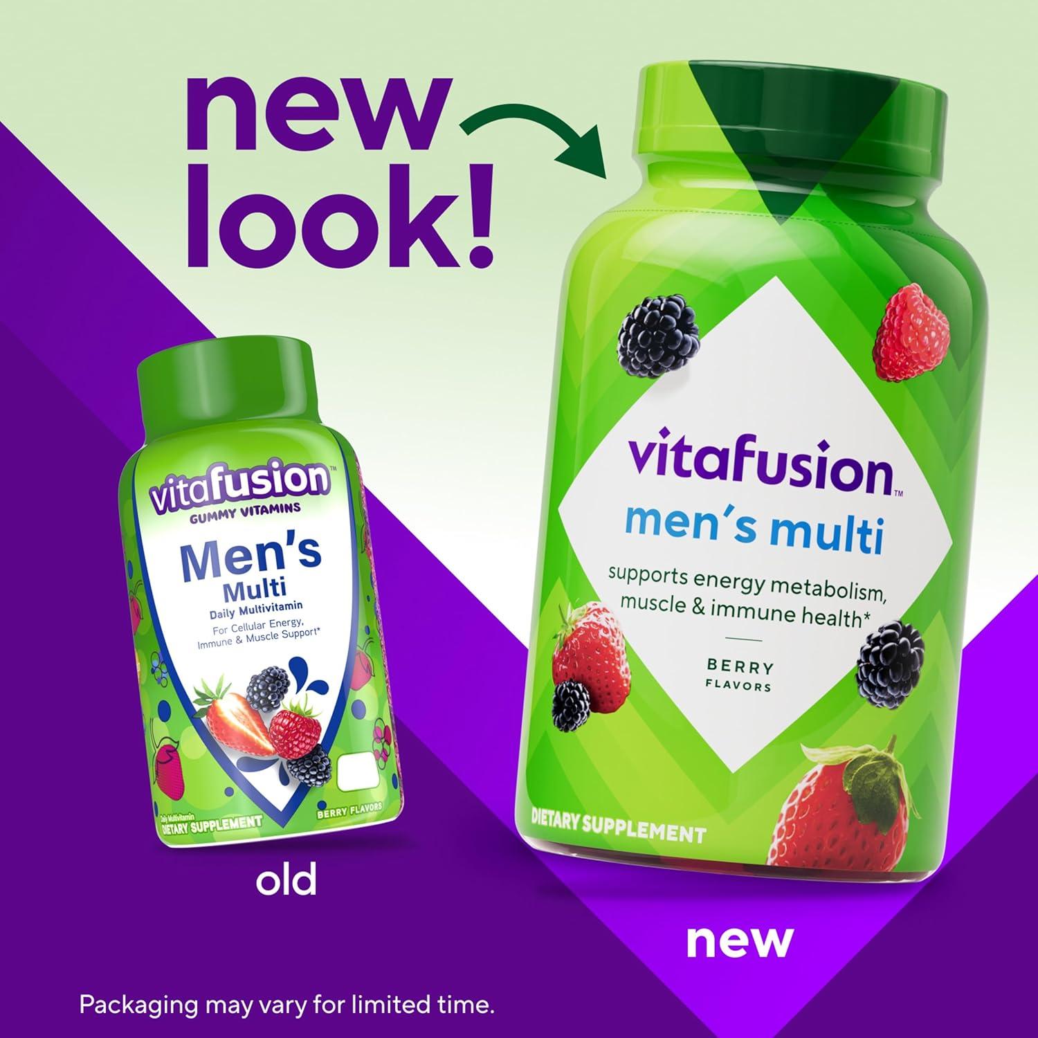 image:imagevitafusion Adult Gummy Vitamin Supplement for Men Berry Flavored A C D E B6 B12 Daily 120 Count 60 Day SupplyNew Version 120 count 10 ACE Vitamins