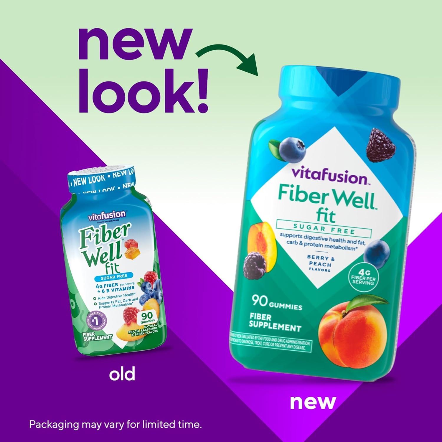image:imageVitafusion Fiber Well Fit Gummies Supplement 90 Count Packaging May Vary