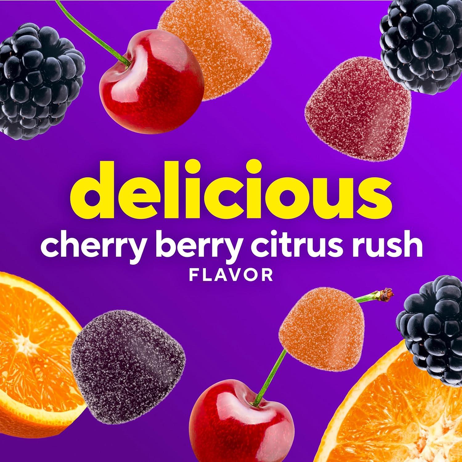 image:imagevitafusion Probiotic Prebiotic Fiber Gummies for Adults Probiotic Supplement with Prebiotic Fiber to Support Gut Health and Provide Good Bacteria 1 Cherry Berry Citrus Rush Flavor 60 CountNutritional Supplement