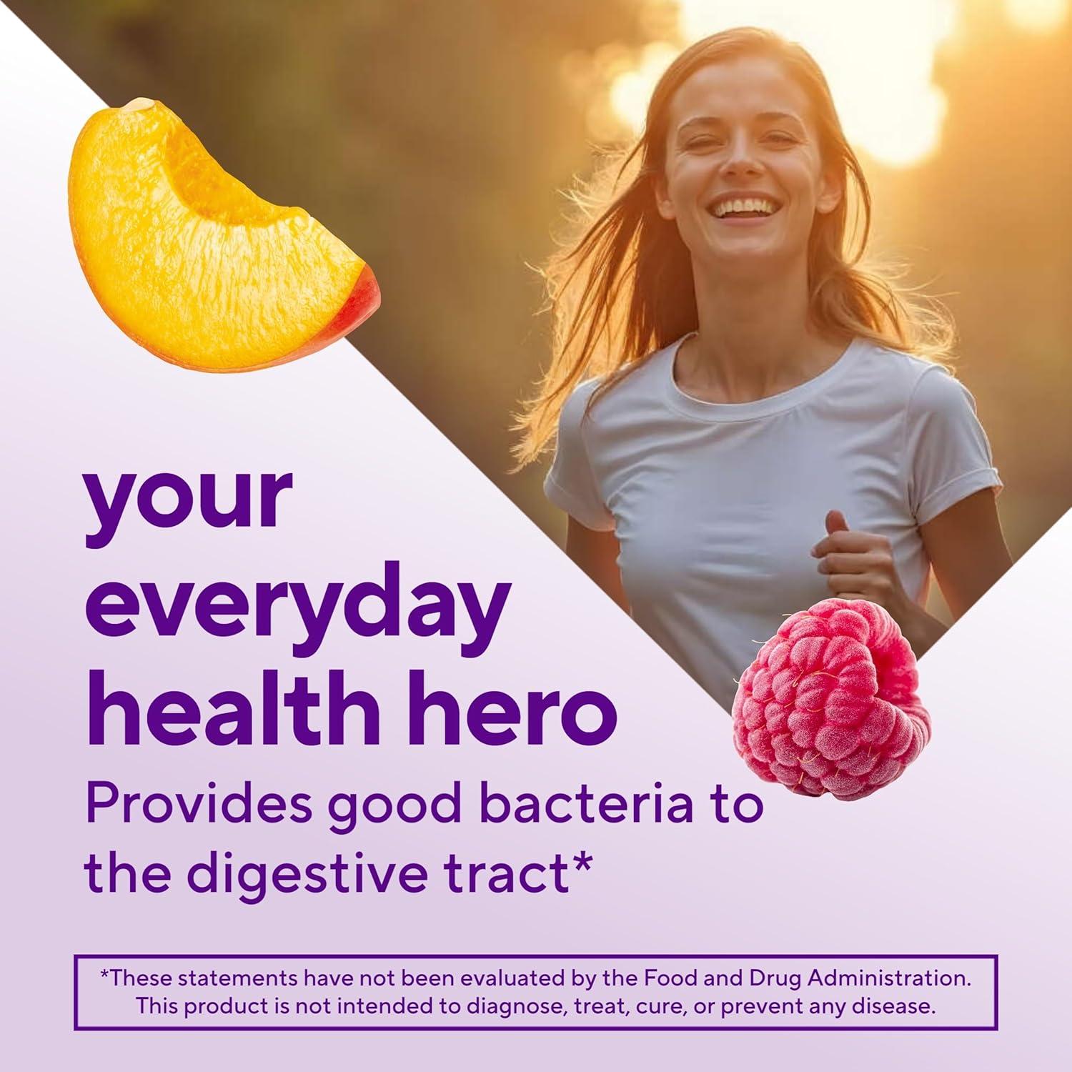 image:imagevitafusion Probiotic Gummy Supplements Raspberry Peach and Mango Flavors Probiotic Nutritional Supplements With 5 Billion CFUs 35 Day Supply 70 Count