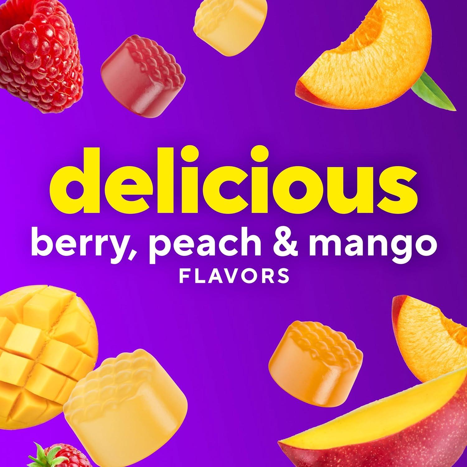 image:imagevitafusion Probiotic Gummy Supplements Raspberry Peach and Mango Flavors Probiotic Nutritional Supplements With 5 Billion CFUs 35 Day Supply 70 Count