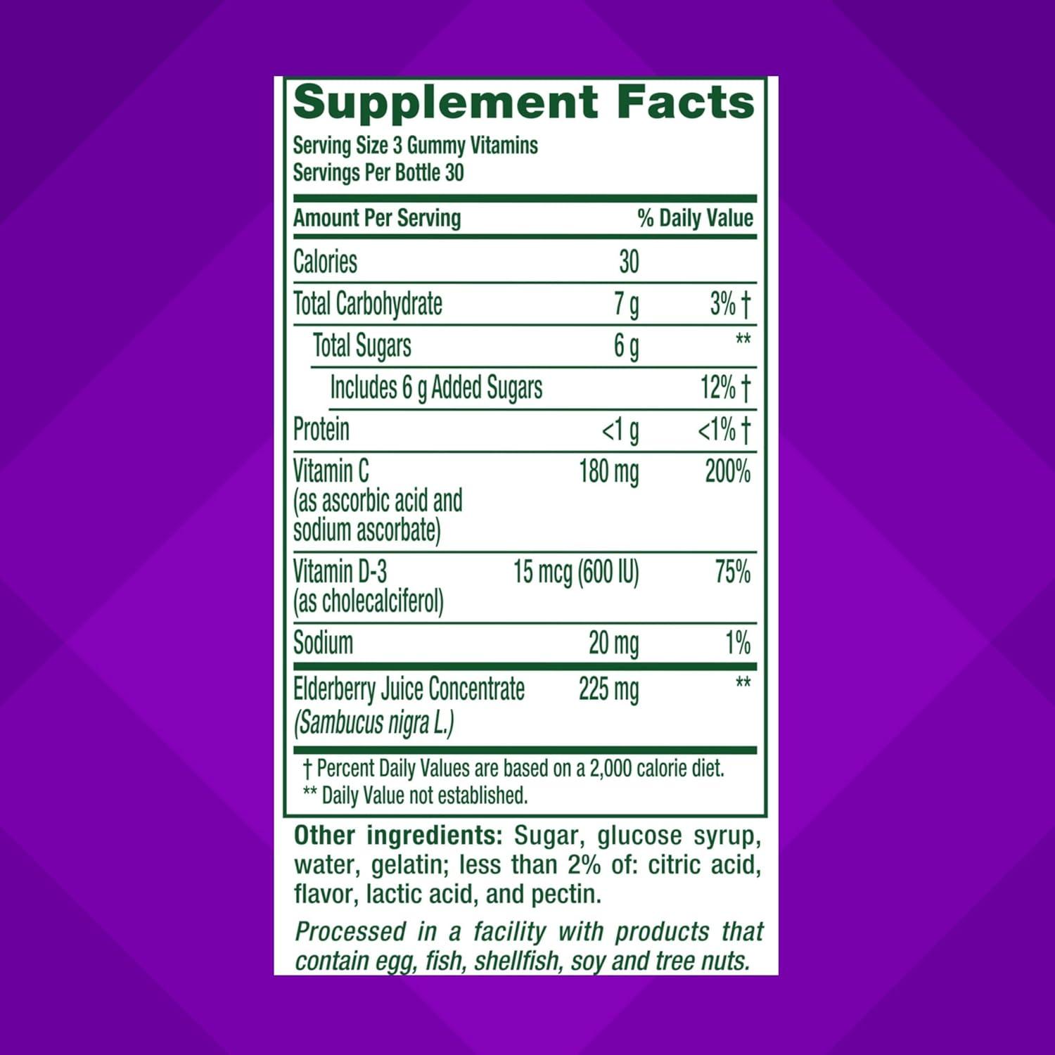 image:imageVitafusion Elderberry Gummy Vitamins 90ct Elderberry Gummy Vitamins Chewables 90 Count90 Count Pack of 1