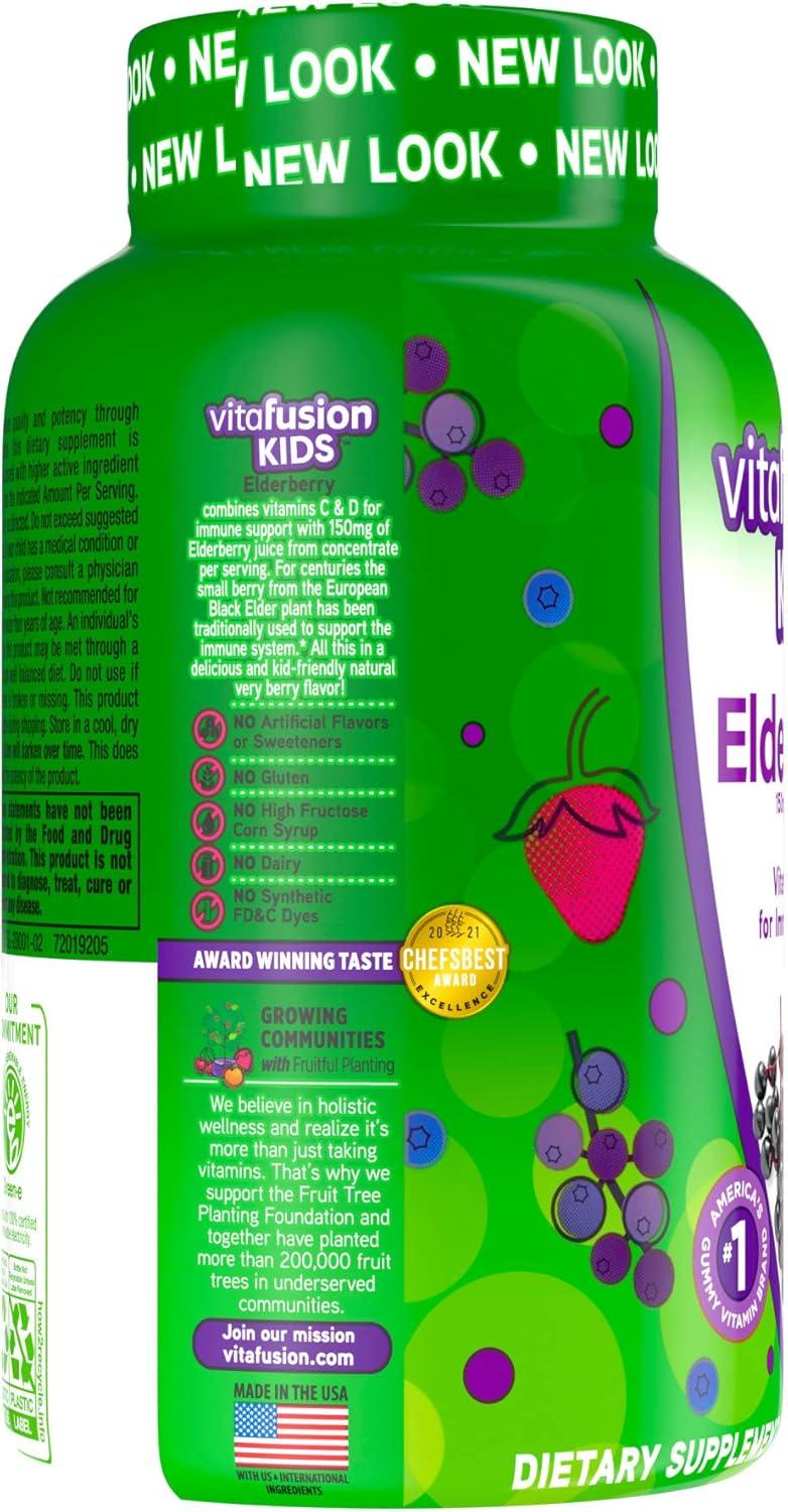 image:imageVitafusion Kids Elderberry Gummy Vitamins Delicious Immune Support Gummies for Kids 60Ct