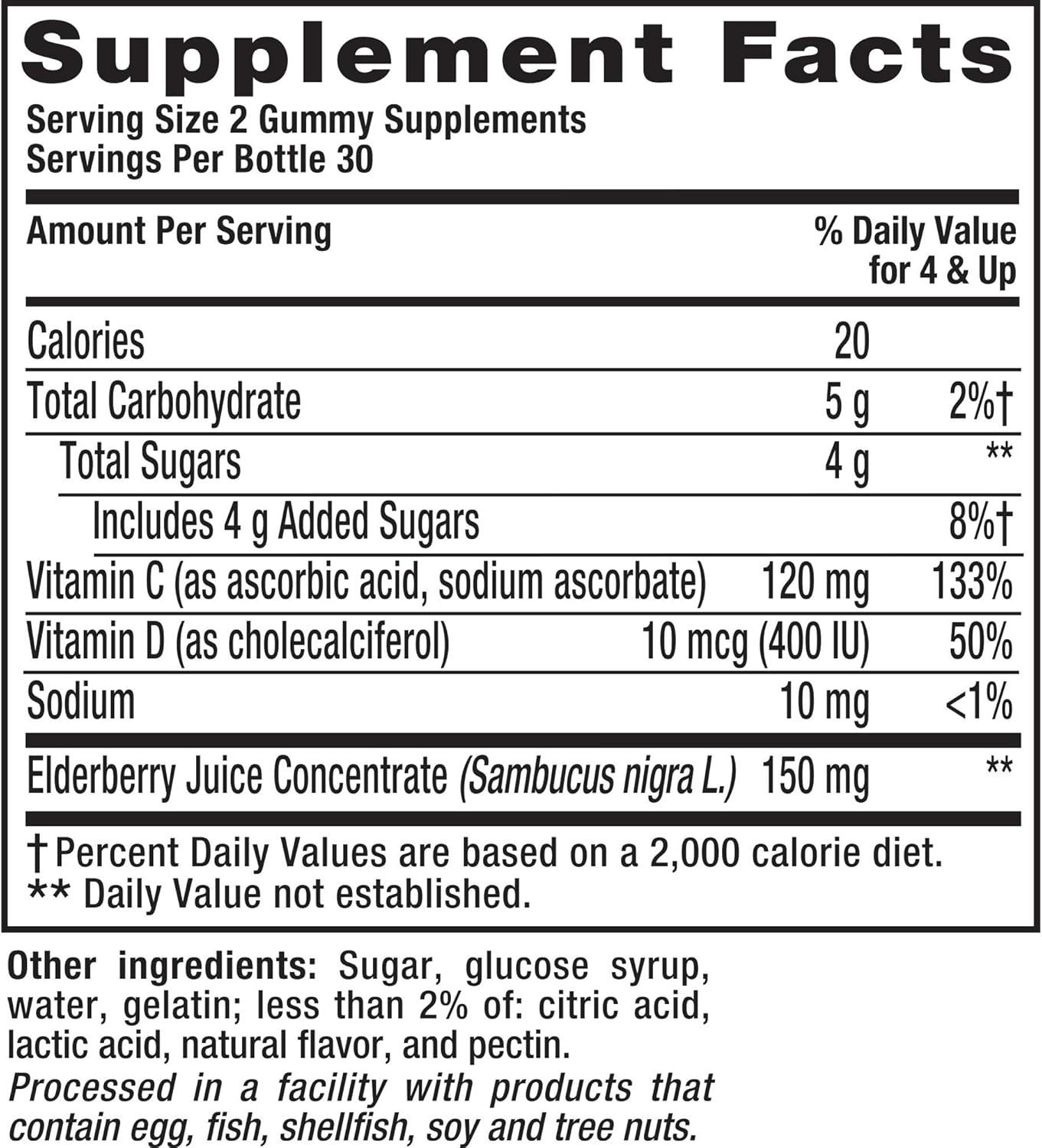 image:imageVitafusion Kids Elderberry Gummy Vitamins Delicious Immune Support Gummies for Kids 60Ct