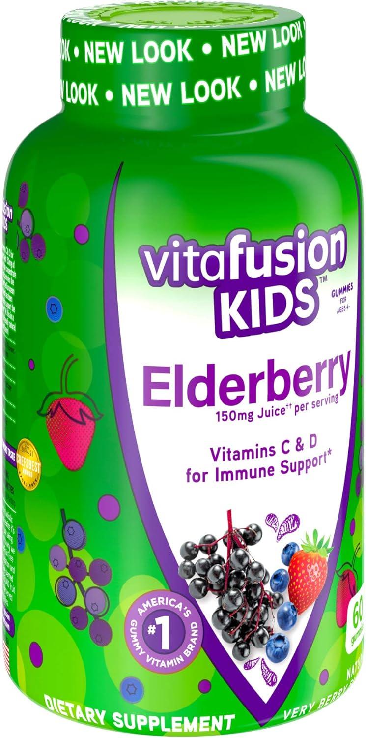 image:imageVitafusion Kids Elderberry Gummy Vitamins Delicious Immune Support Gummies for Kids 60Ct