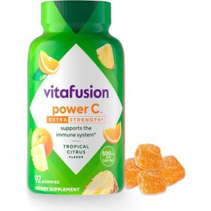 vitafusion Extra Strength Power C Gummy Vitamins, Tropical Citrus Flavored Immune Support (1) Vitamins, 92 Count(92 Count (Pack of 1))