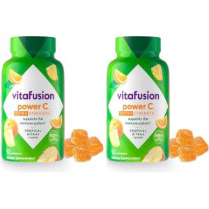 vitafusion Extra Strength Power C Gummy Vitamins, Tropical Citrus Flavored Immune Support (1) Vitamins, 92 Count(92 Count (Pack of 2))