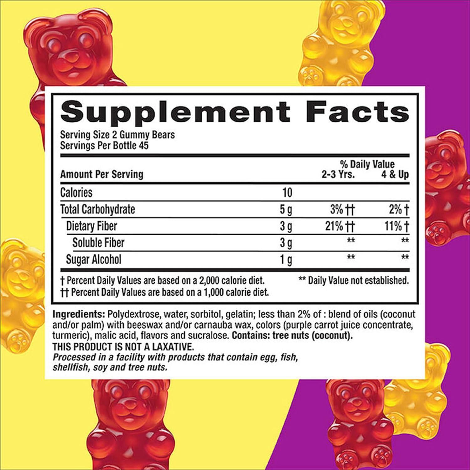 image:imageLil Critters Fiber Daily Gummy Supplement for Kids for Digestive Support Berry and Lemon Flavors 90 Gummies90 Count Pack of 1