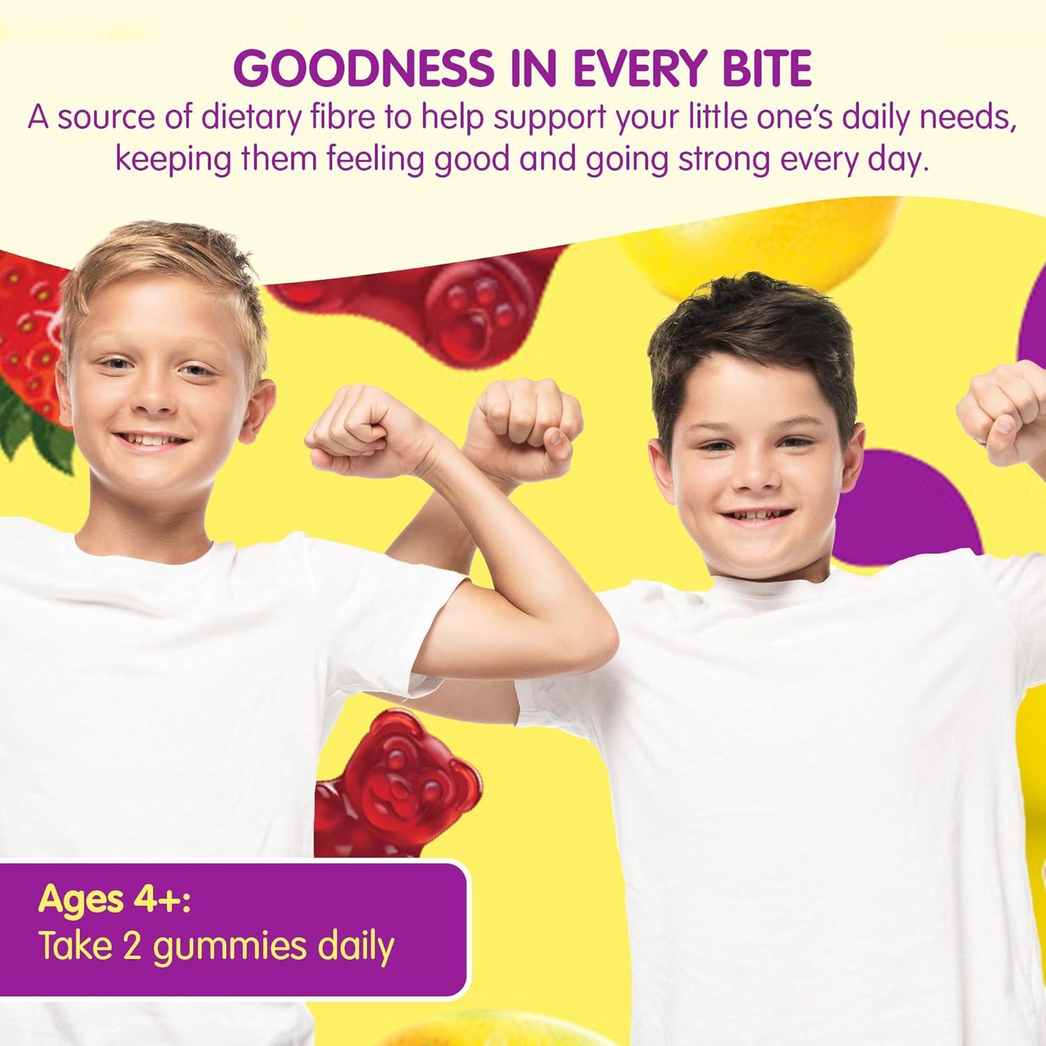 image:imageLil Critters Fiber Daily Gummy Supplement for Kids for Digestive Support Berry and Lemon Flavors 90 Gummies90 Count Pack of 1