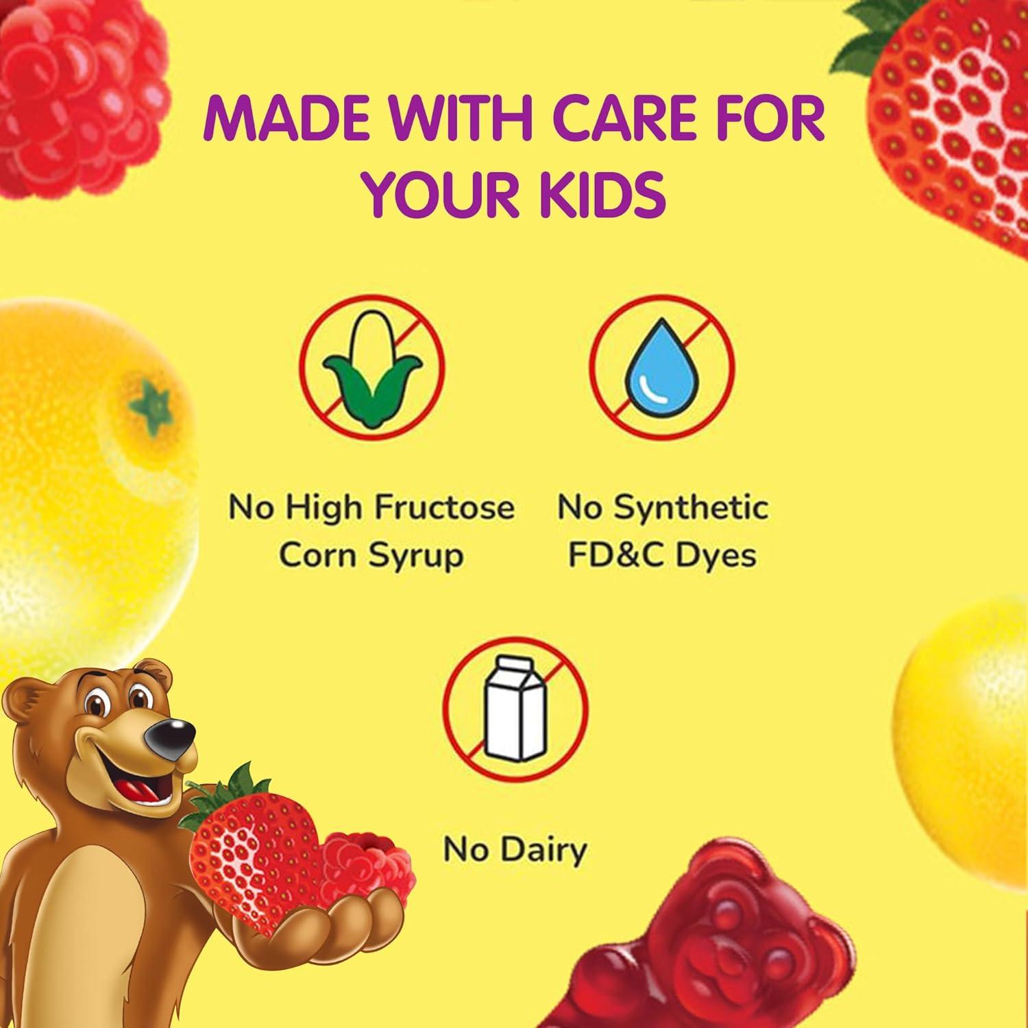 image:imageLil Critters Fiber Daily Gummy Supplement for Kids for Digestive Support Berry and Lemon Flavors 90 Gummies90 Count Pack of 1