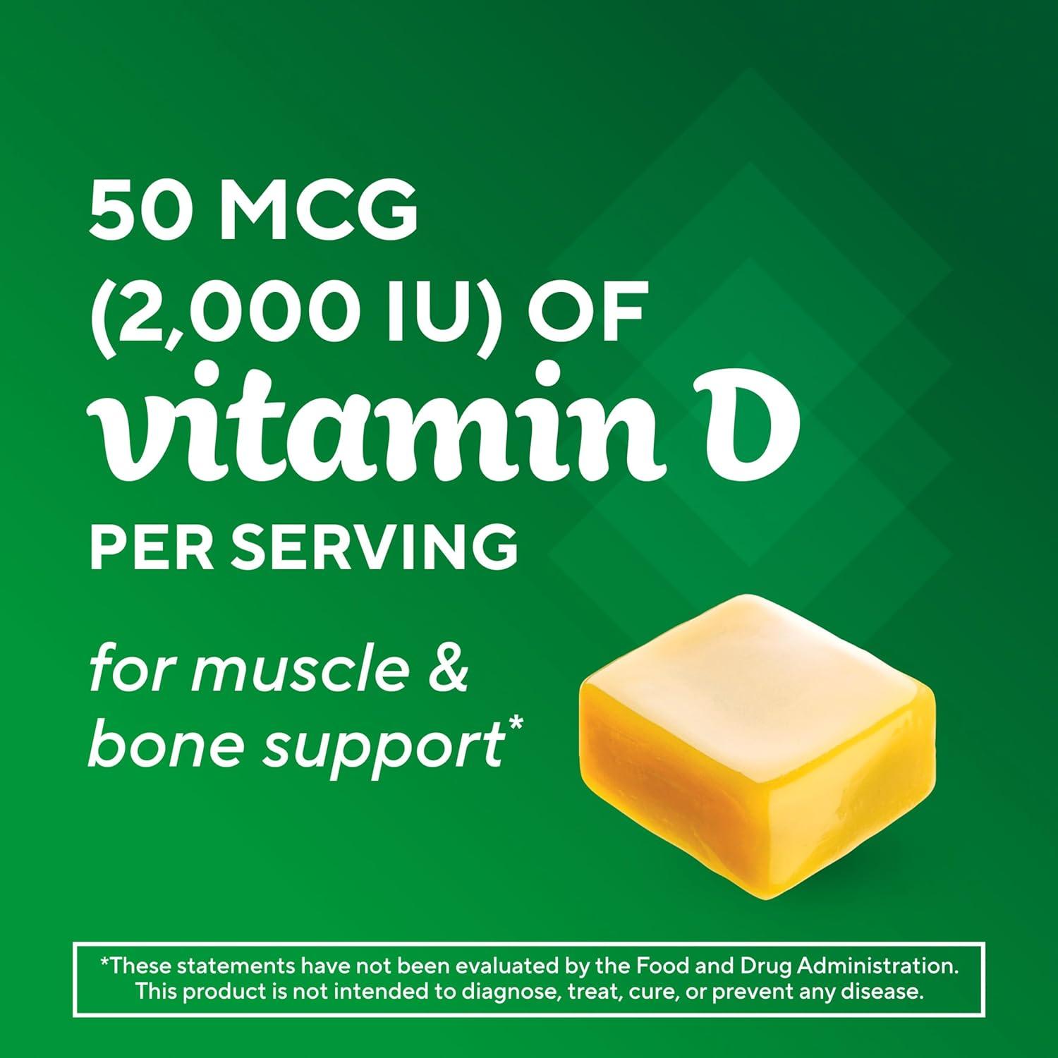 image:imageVitafusion Soft Chews Muscle amp Bone Support 1 Adult Chewable Vitamin D for Bone amp Muscle Support Individually Wrapped Tropical Fusion Flavor 30 Chews 30 Day Supply