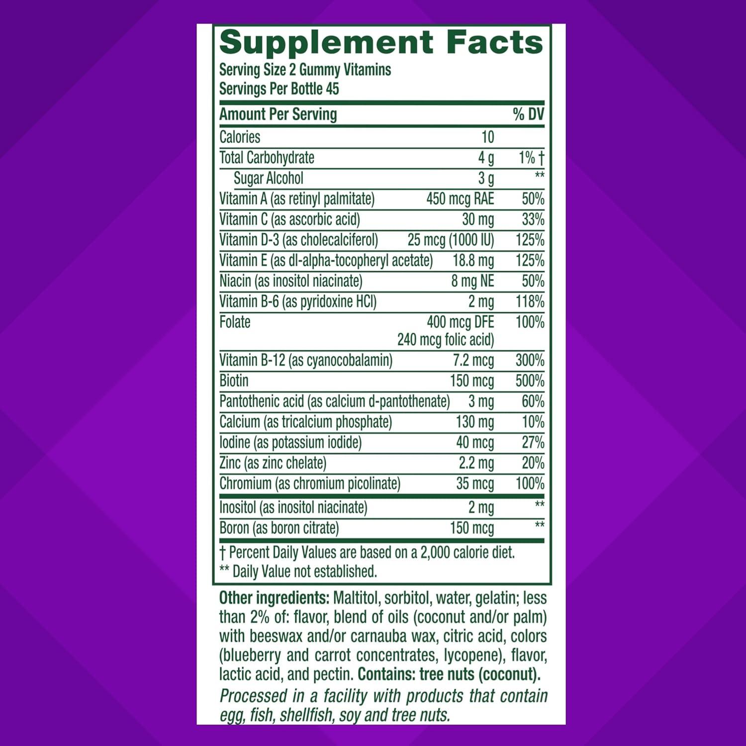 image:imageVitafusion Womens Sugar Free Daily Multivitamin Supplement Keto Diet Friendly Adult Gummy Vitamin for Energy Bone amp Immune Support 90 Count1 Count Pack of 180