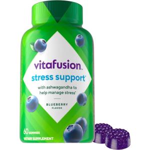 Vitafusion Ashwagandha Gummies –Clinically Shown Adaptogen Sensoril Ashwagandha 125mg Per Serving – Help Manage Stress – Chewable Gummy Vitamins/ Alternative to Liquid Capsules Drops Powder, 60 Count(60 Count (Pack of 1))