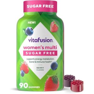 Vitafusion Women’s Sugar Free Daily Multivitamin Supplement, Keto Diet Friendly Adult Gummy Vitamin for Energy, Bone & Immune Support*, 90 Count(1 Count (Pack of 90))