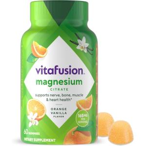 vitafusion Magnesium Gummy Supplement, Bring calm to your vitamin routine, Tropical Citrus Flavor, 60 Gummies(60 Count (Pack of 1))