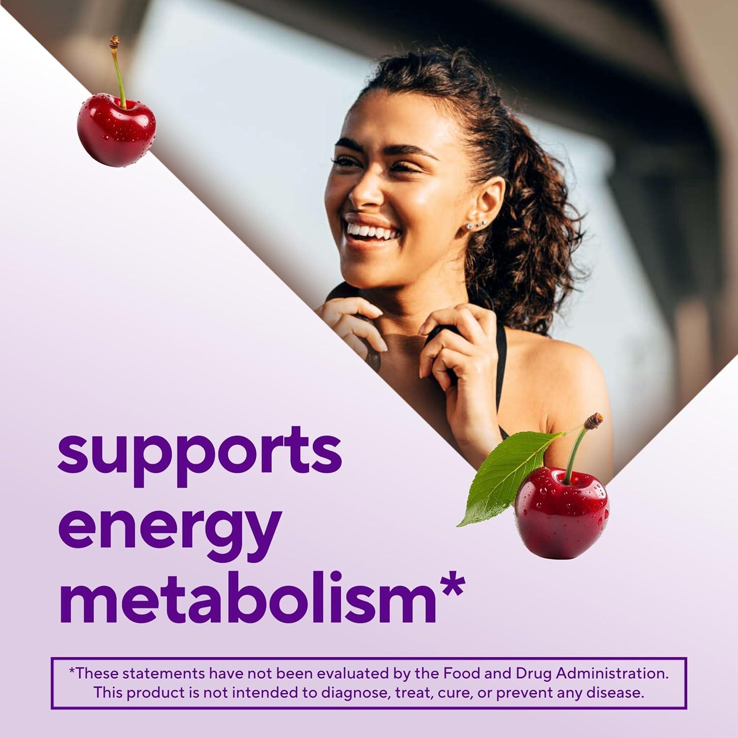 image:imagevitafusion Extra Strength Vitamin B12 Gummies Supports Energy Metabolism and Nervous System Health Support Gummy Vitamin Supplement for Women and Men Cherry Flavor 45 Day Supply 90 CountVitamin B12