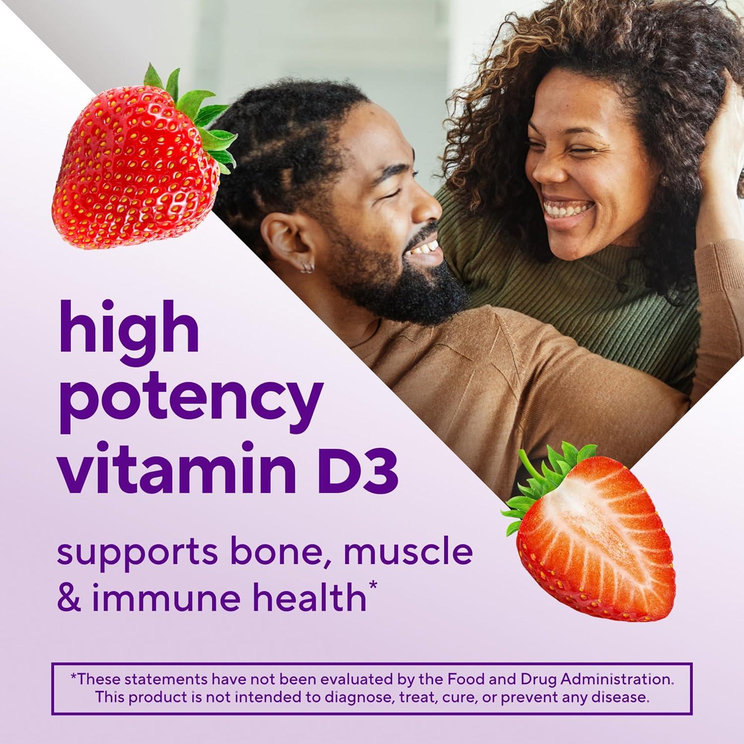 image:imagevitafusion Extra Strength Vitamin D3 Gummy Strawberry Flavored Bone and Immune System Support 1 120 CountVitamin D3