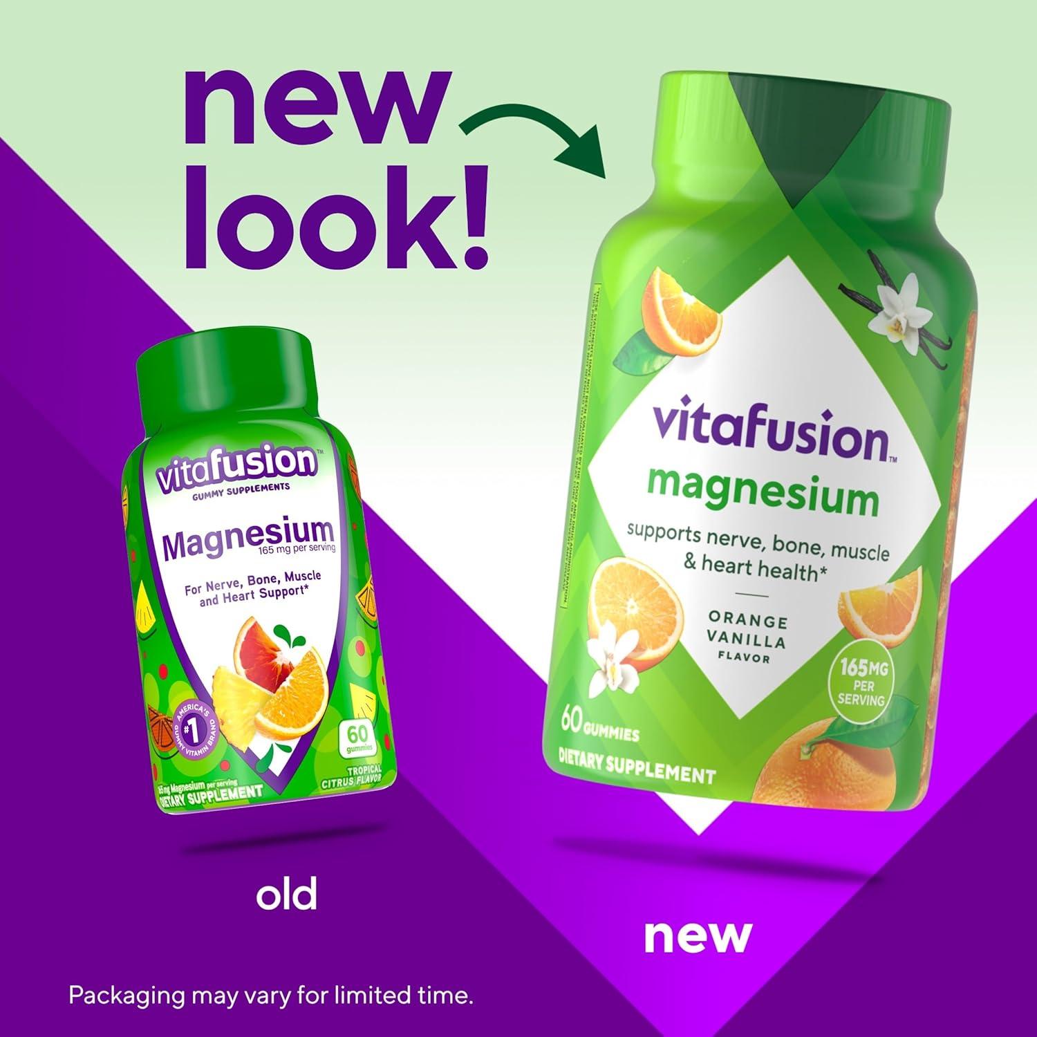 image:imagevitafusion Magnesium Gummy Supplement Bring calm to your vitamin routine Tropical Citrus Flavor 60 Gummies60 Count Pack of 1