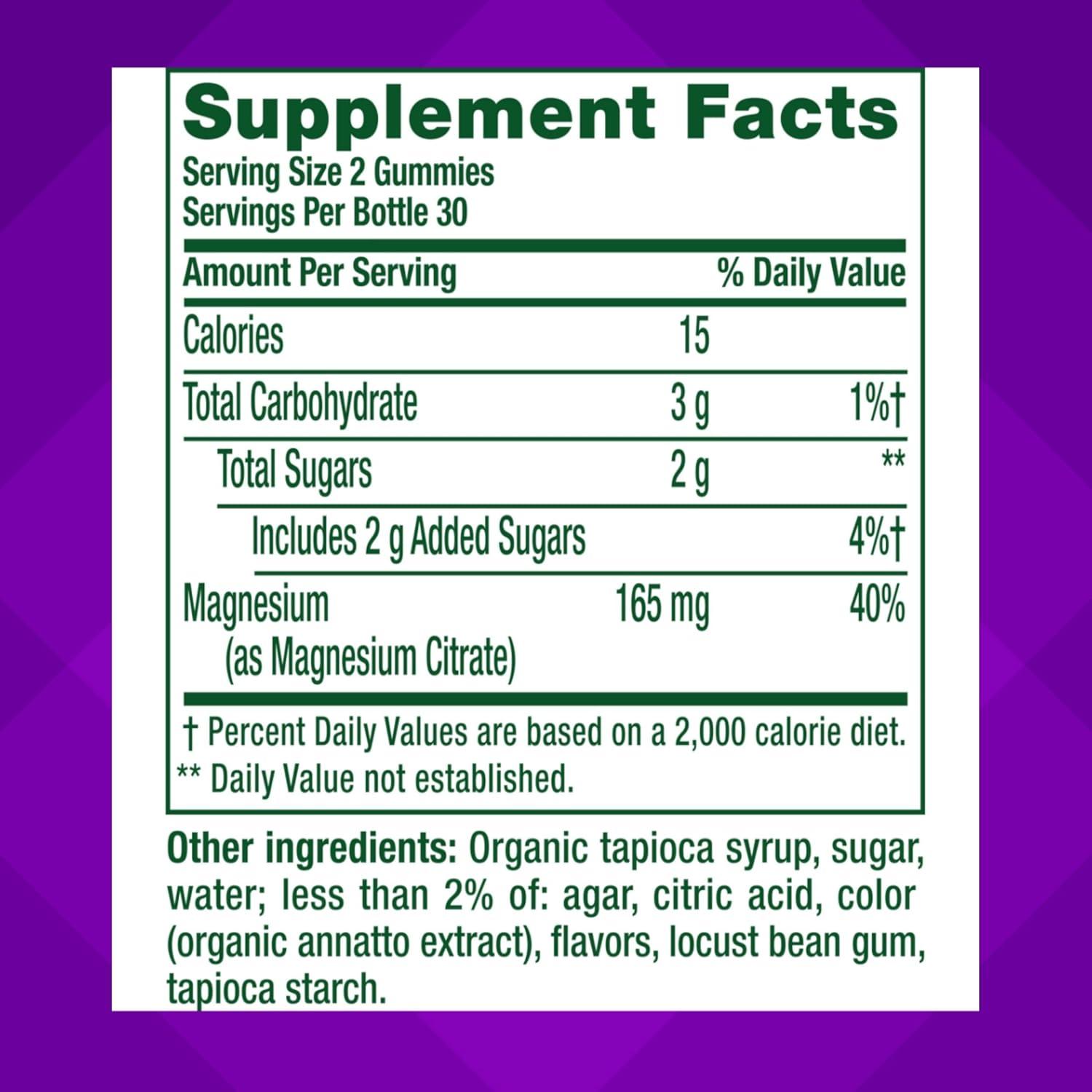 image:imagevitafusion Magnesium Gummy Supplement Bring calm to your vitamin routine Tropical Citrus Flavor 60 Gummies60 Count Pack of 1