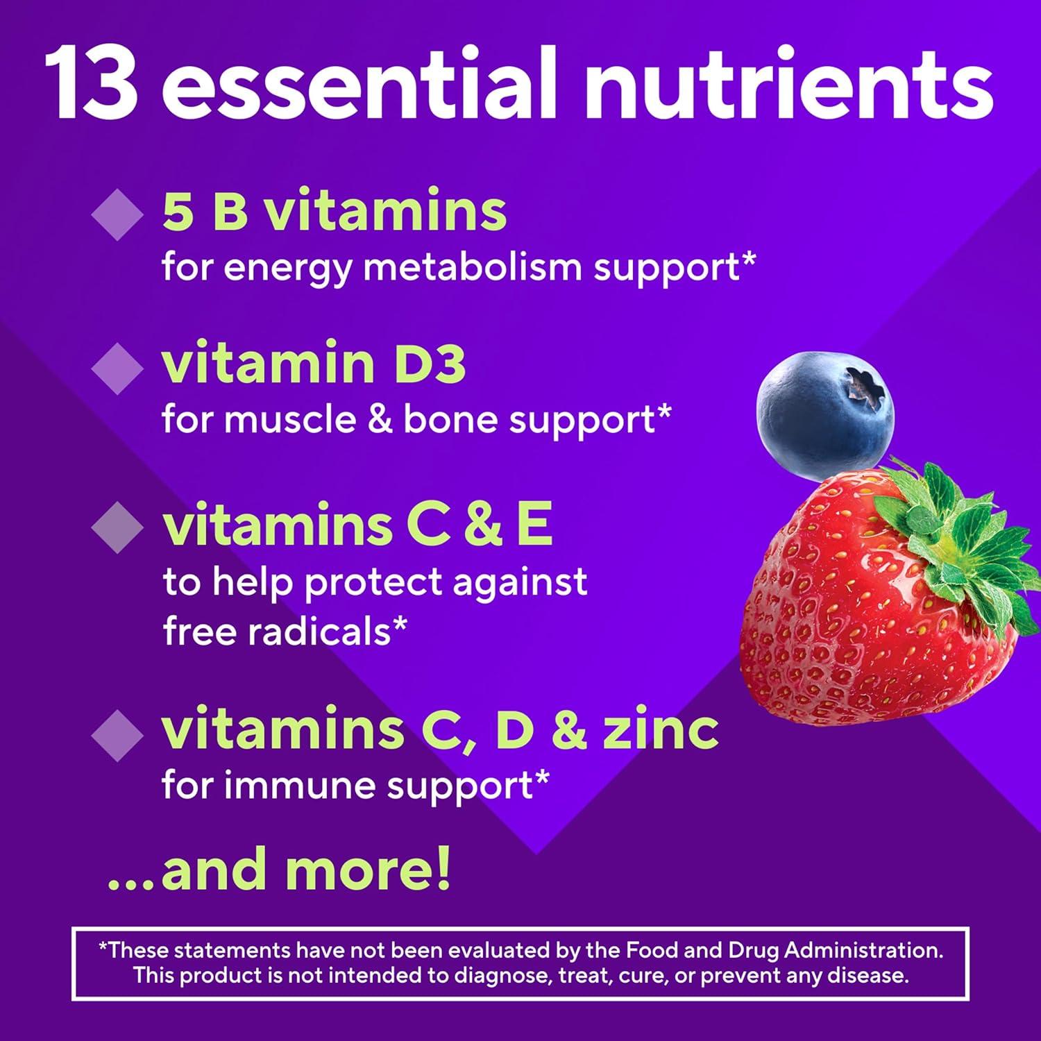 image:imagevitafusion Sugar Free Mens Multi Daily Gummy Multivitamins Supports Energy Metabolism Muscle and Immune Health 1 Mixed Berry Flavors 90 Count1 Count Pack of 2