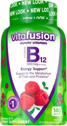 image:imagevitafusion Vitamin B12 Gummy Vitamins for Energy Metabolism Support Raspberry Flavored Americas Number 1 Gummy Vitamin Brand 70 Day Supply 140 Count140 Count Pack of 2