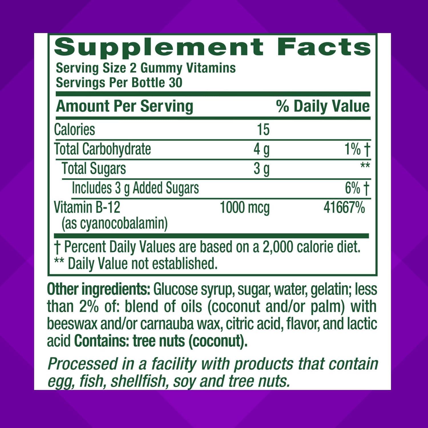 image:imagevitafusion Vitamin B12 Gummy Vitamins for Energy Metabolism Support Raspberry Flavored Americas Number 1 Gummy Vitamin Brand 70 Day Supply 140 Count60 Count Pack of 1